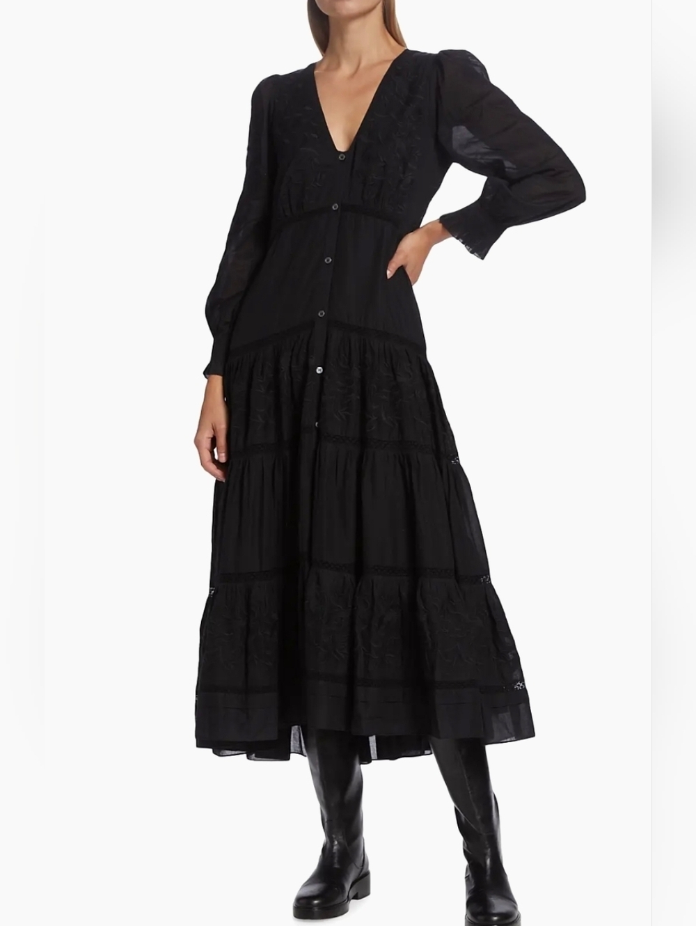 Joie Meredine Midi Dress Sz 6
